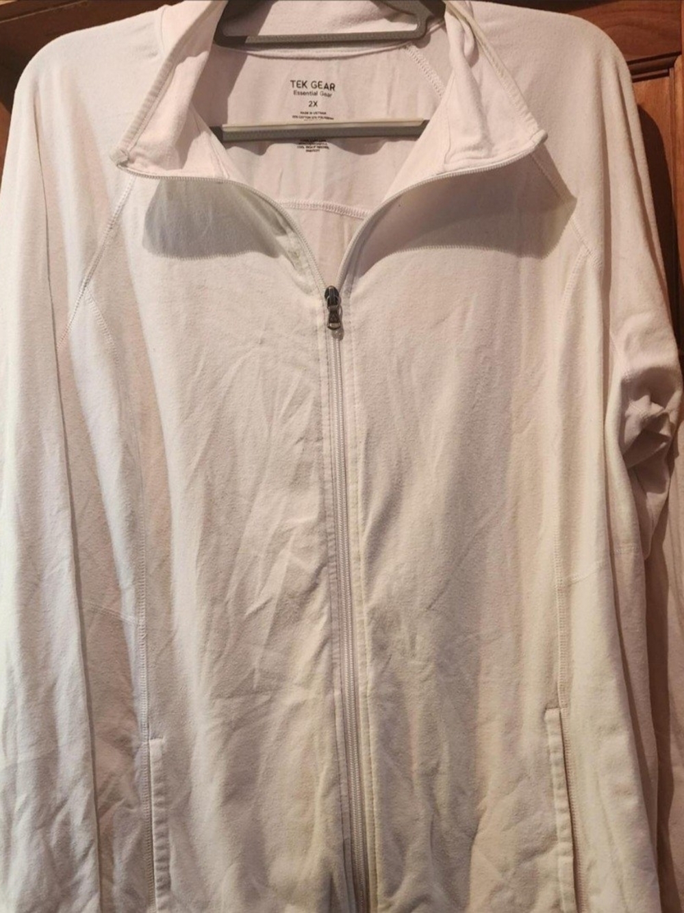 tek gear White Lightweight Full-Zip Utility Jacket